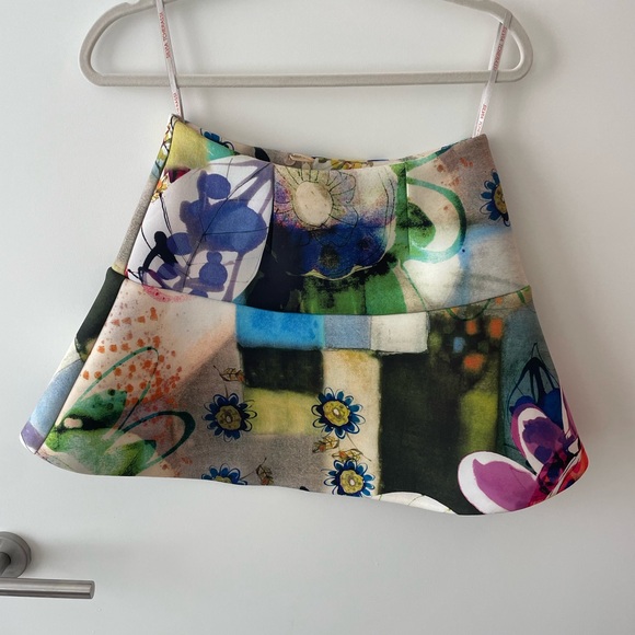 Silvia Tcherassi Dresses & Skirts - Silvia Tcherassi Multicolor Floral Patchwork Mini Skirt - Green, Blue, Purple